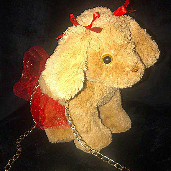 Toby Enterprise Purse Girls Plush Puppy With Red tutu Hand Bag toys stuff animal - Picture 2 of 7